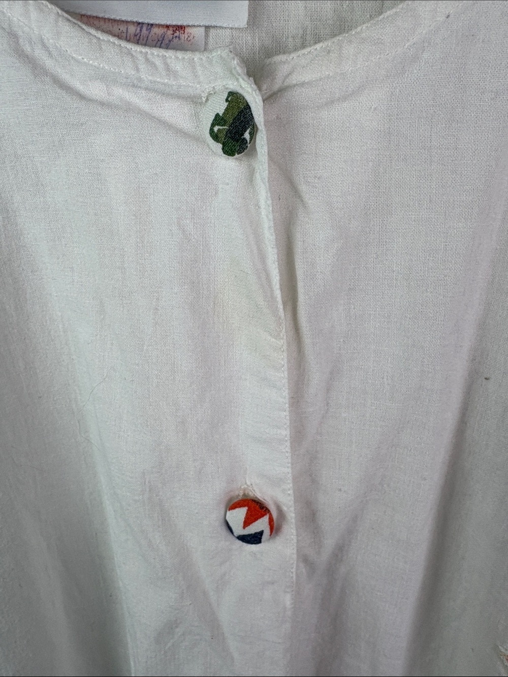 Vintage Jessica 100% cotton White Embroidered Floral Button-Front Midi size M/L - Picture 5 of 10